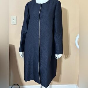 MaxMara Navy Blue Textured Coat